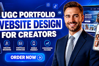 design a ugc portfolio canva website, ugc website and creator portfolio