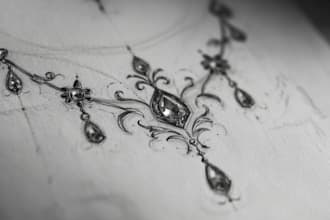 design jewelry hand sketches for you