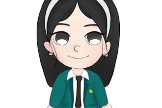 draw a cute custom chibi character illustration
