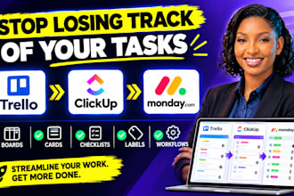 migrate trello to clickup monday com with boards card checklist labels workflows