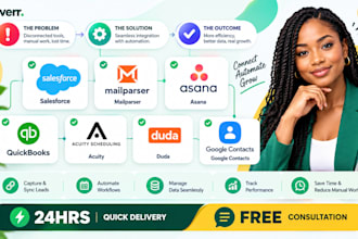 integrate salesforce mailparser io asana quickbooks acuity duda google contacts