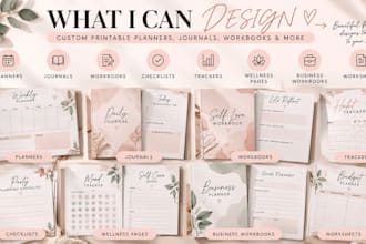 design a printable planner, journal or workbook in canva