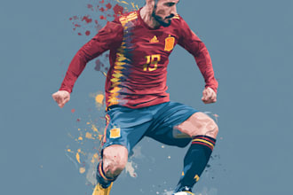 draw sport illustrations or anything in my style