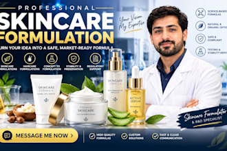 do custom natural and organic cosmetic skincare product formulation development