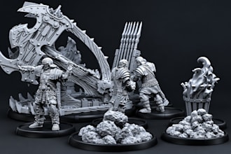 sculpt 3d characters, miniatures, figurines stl models for 3d printing in zbrush
