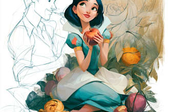 draw a charming digital illustration