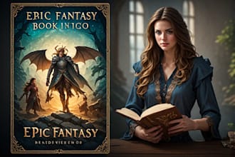 create an epic fantasy book cover