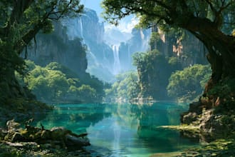 fantasy landscapes, illustration, environment
