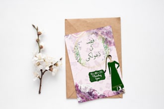 design nikkah nama, muslim wedding, party invitations