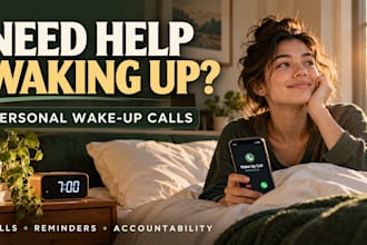 be your personal 24 hours wake up call accountability partner and reminder