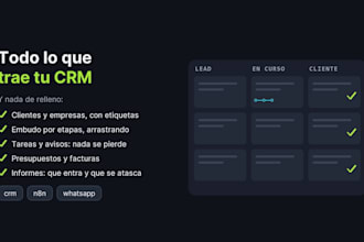 crear un crm a medida con automatizacion de ventas y clientes