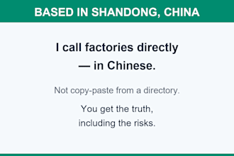 contact 6 chinese suppliers and compare their real quotes