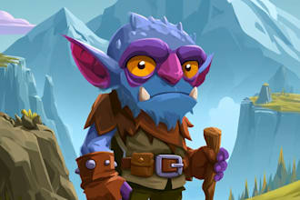 draw 2d game character illustration