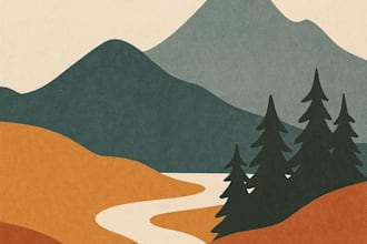 do minimalistic abstract illustrations for prints