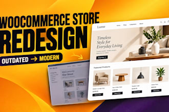 redesign wordpress woocommerce website to a modern wordpress ecommerce website