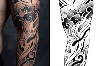 create a tattoo design of tattoo sleeve