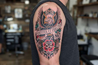 create a traditional or neo traditional tattoo design