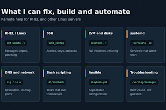 provide professional linux and rhel server administration