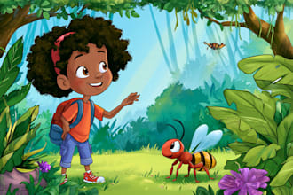 children picture book illustration and book cover