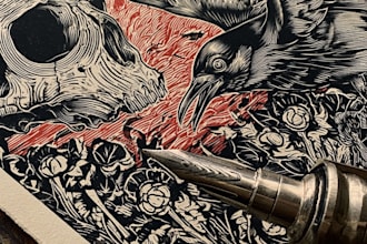 design professional outstanding vintage or linocut