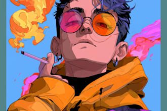 draw anime style characters commission