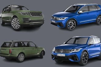 create custom 3d car and vehicle model for 3d printing and rendering with stl