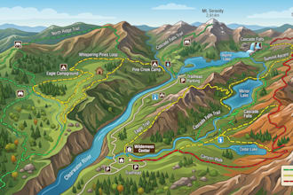 design custom hiking map, trail map, outdoor, adventure and vector park maps