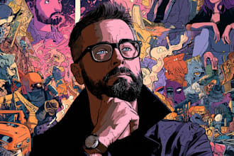 comic book illustration with comic book illustrator