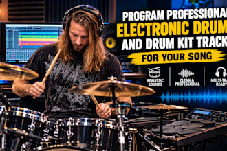 program professional electronic drums and drum kit tracks for your song