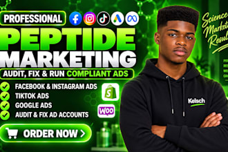 be your peptide marketing campaign expert on google facebook tiktok SEO for sale