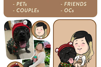 draw comic cartoon style caricatures for blogs, gifts, etc