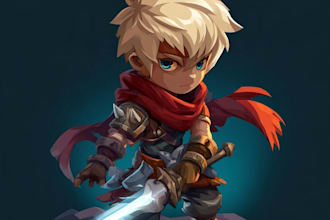 draw 2d game character illustration