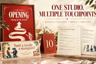 design restaurant posters vouchers and print materials