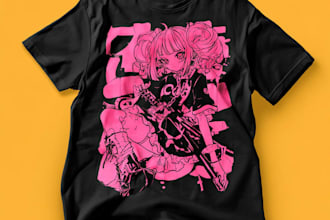 create graphic t shirt design for streetwear clothing merch