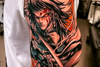 design anime manga tattoo artwork for you