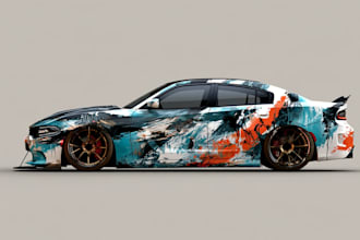 attractive car wrap design and vehicle wrap design