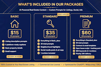 write chatgpt prompts for real estate agents