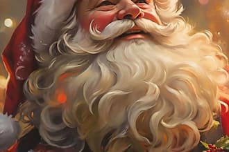 make a personalized santa claus portrait