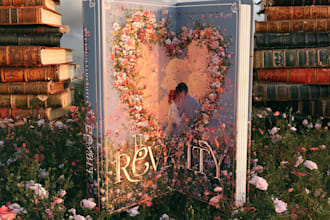 design professional illustration for romantic book cover art
