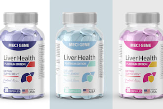 design supplement bottle label and packaging for your brand