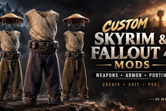 create, edit or port custom skyrim and fallout 4 weapon and armor mods
