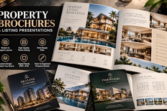 design a luxury real estate brochure and property brochure
