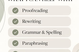 rewrite, edit and proofread your text professionally