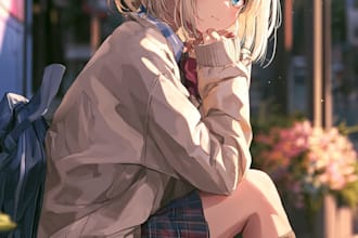 make anime character illustration