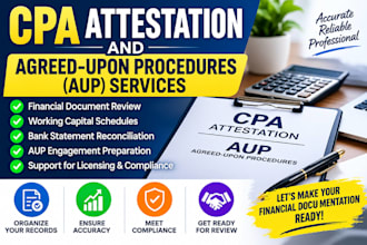provide CPA attestation and agreed upon procedures aup services