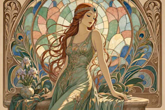 draw anything in art nouveau style