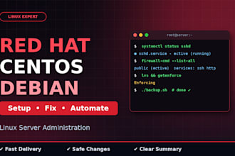 do linux server administration on redhat centos and debian