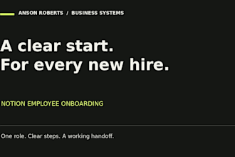 build your employee onboarding system in notion
