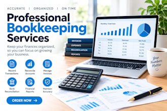 do professional bookkeeping, accounting and financial data entry