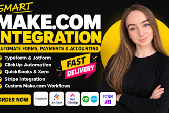integrate typeform jotform clickup quickbooks xero stripe with make com